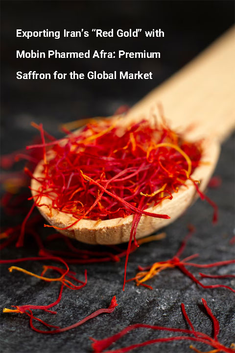 Exporting Iran’s “Red Gold” with Mobin Pharmed Afra: Premium Saffron for the Global Market